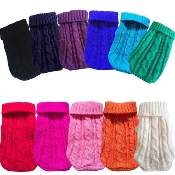dog winter clothes knitted pet for small medium dogs chihuahua puppy sweater yorkshire pure ropa perro cat costumes
